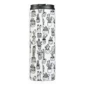 Cactus Potted Planten Schattige Patroon Custom Gif Thermosbeker (Achterkant)