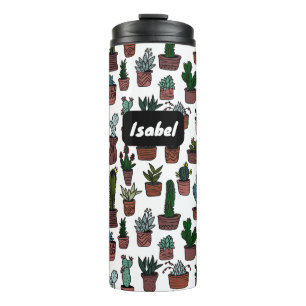 Cactus Potted Planten Schattige Patroon Custom Gif Thermosbeker