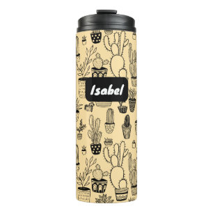 Cactus Potted Planten Schattige Patroon Custom Gif Thermosbeker