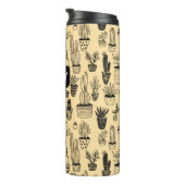 Cactus Potted Planten Schattige Patroon Custom Gif Thermosbeker (Geroteerd rechts)