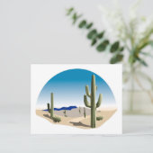 Cactus Prairie Scene Briefkaart (Staand voorkant)