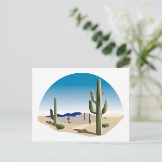 Cactus Prairie Scene Briefkaart (Staand voorkant)