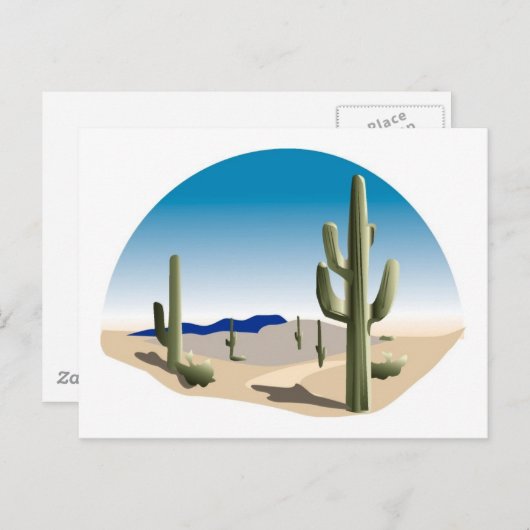 Cactus Prairie Scene Briefkaart (Voorkant / Achterkant)