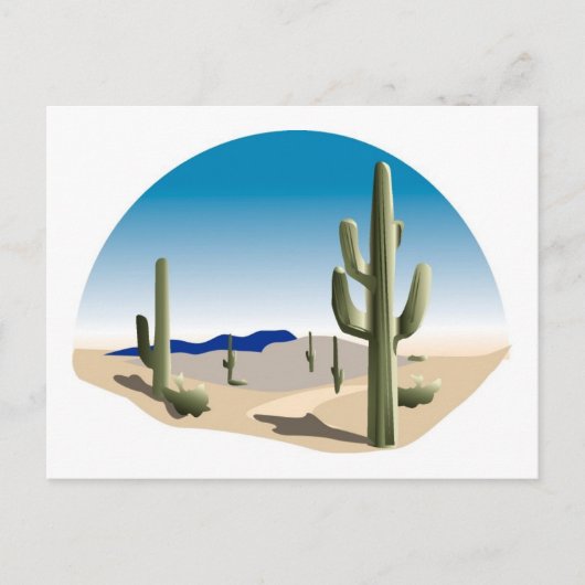 Cactus Prairie Scene Briefkaart (Voorkant)
