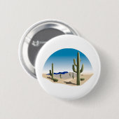 Cactus Prairie Scene Ronde Button 5,7 Cm (Voorkant /achterkant)