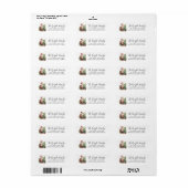 Cactus Prettig Kerstmis Retouradres Etiket (Full Sheet)