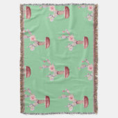 Cactus Prickly Pear Waterverf Green Deken (Voorkant Verticaal)