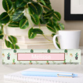 Cactus Print Desk Name Bord Naambordje