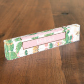 Cactus Print Desk Name Bord Naambordje (Zijkant)