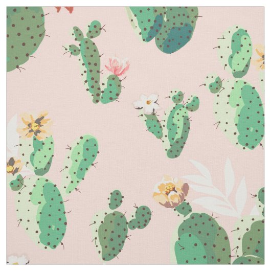 Cactus Print Fabric Stof (Swatch)