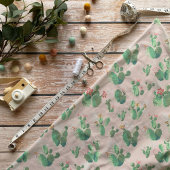  Cactus Print Fabric Stof