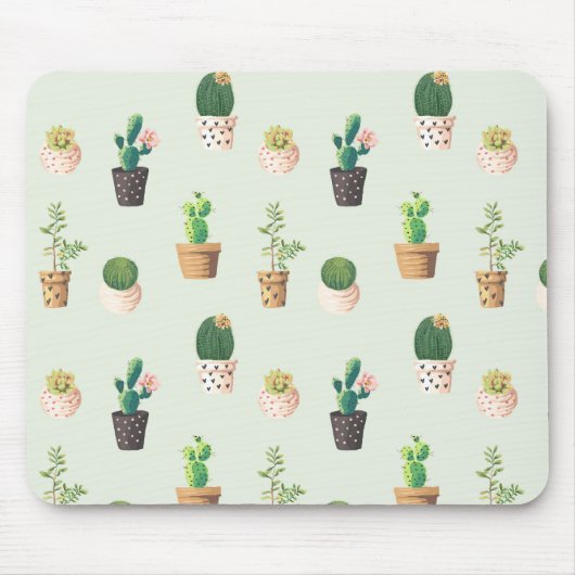 Cactus Print Mousepad Muismat (Voorkant)