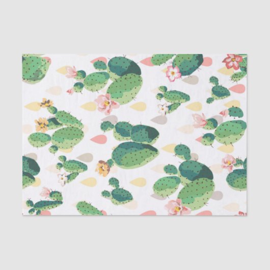 Cactus Print Tissue Paper Tissuepapier (Voorkant)