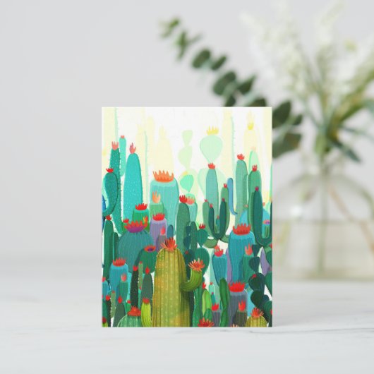 Cactus Print | Veel cactus Bedankkaart (Staand voorkant)