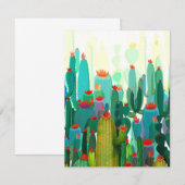 Cactus Print | Veel cactus Bedankkaart (Voorkant / Achterkant)