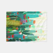 Cactus Print | Veel cactus Fleece Deken (Voorkant (Horizontaal))