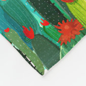 Cactus Print | Veel cactus Fleece Deken (Hoek)