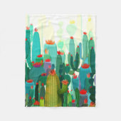 Cactus Print | Veel cactus Fleece Deken (Voorkant)