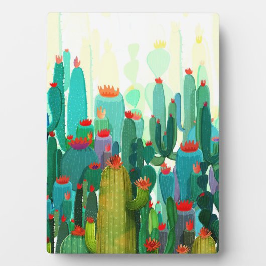 Cactus Print | Veel cactus Fotoplaat (voorkant)