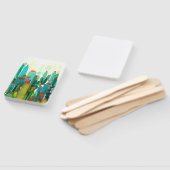 Cactus Print | Veel cactus Handwaaier (Niet-gemonteerd)