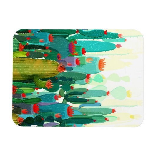 Cactus Print | Veel cactus Magneet (Horizontaal)