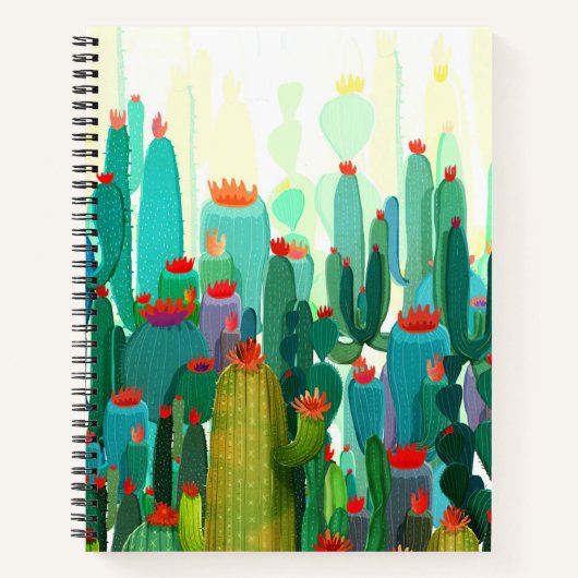 Cactus Print | Veel cactus Notitieboek (Voorkant)