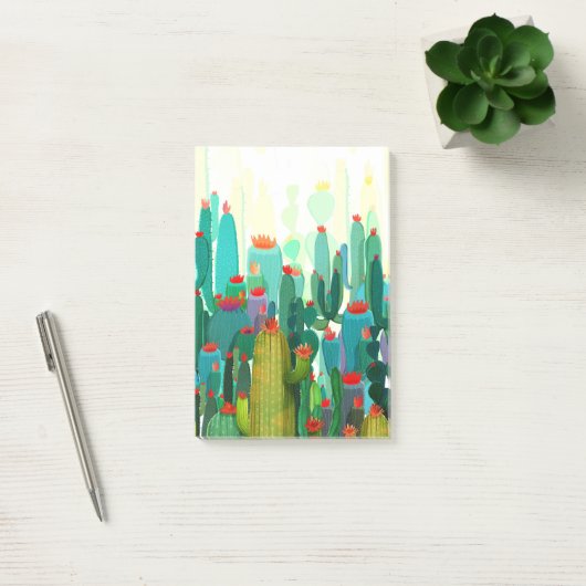 Cactus Print | Veel cactus Post-it® Notes (Kantoor)