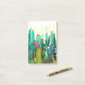 Cactus Print | Veel cactus Post-it® Notes (Op bureau)