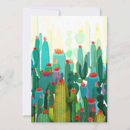 Cactus Print | Veel cactus Save The Date (Voorkant)