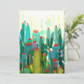 Cactus Print | Veel cactus Save The Date (Staand voorkant)
