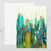 Cactus Print | Veel cactus Save The Date (Voorkant / Achterkant)