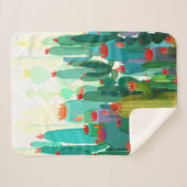 Cactus Print | Veel cactus Sherpa Deken (Voorkant (horizontaal))