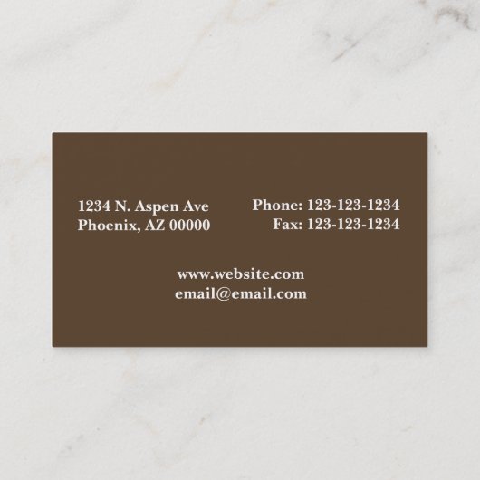 Cactus Print Visitekaartje (Achterkant)