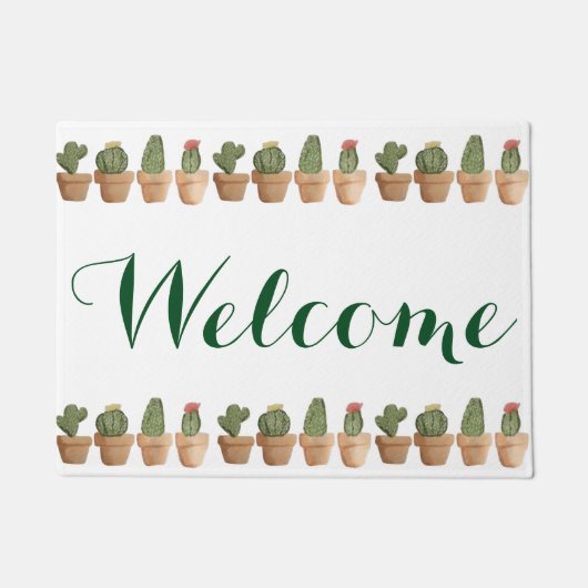 Cactus Print Welcome Mat (Voorkant)