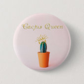 Cactus Queen Pin Ronde Button 5,7 Cm (Voorkant)