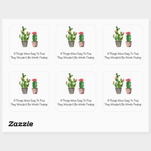 Cactus Quote Sticker (Vel)