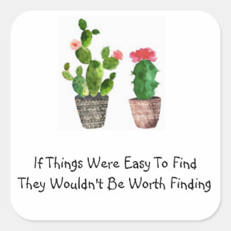 Cactus Quote Sticker