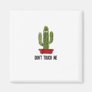 Cactus raakt me niet aan grappige ogen T-Shirt Magneet