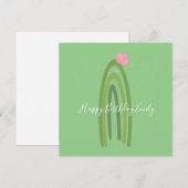 Cactus Rainbow Illustration Birthday (Voorkant / Achterkant)