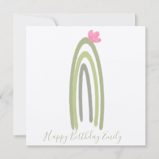 Cactus Rainbow Illustration Earthy (Voorkant)