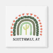 Cactus Rainbow Modern Desert Southwest eigen tekst Magneet (Voorkant)