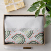 Cactus Rainbow Oranje Green White Modern Tissuepapier (Geschenk)