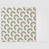 Cactus Rainbow Oranje Green White Modern Tissuepapier (Voorkant)