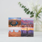 Cactus Red Rock Sunset Natuur Landscapes Arizona Briefkaart (Staand voorkant)