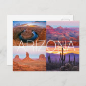 Cactus Red Rock Sunset Natuur Landscapes Arizona Briefkaart (Voorkant / Achterkant)