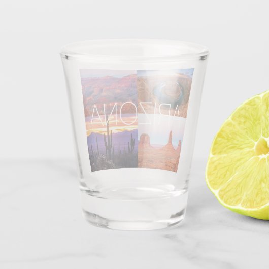 Cactus Red Rock Sunset Natuur Landscapes Arizona Shot Glas (Achterkant)