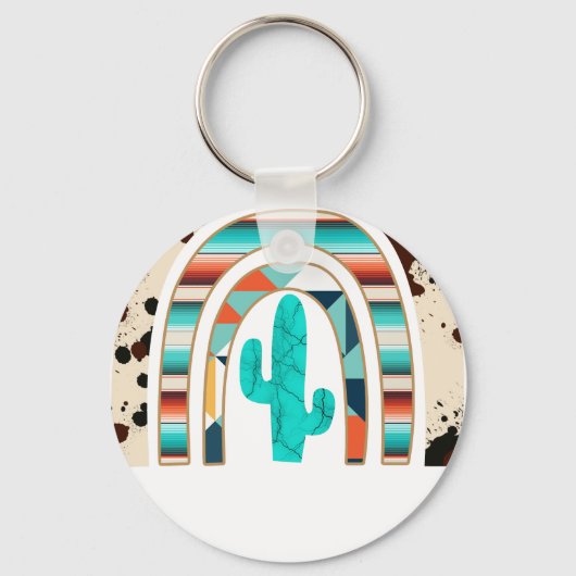 cactus regenboog sleutelhanger (Voorkant)