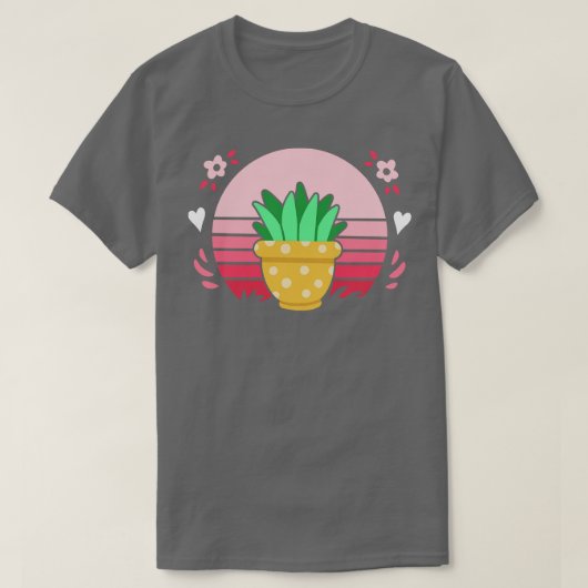Cactus retro t-shirt (Design voorkant)