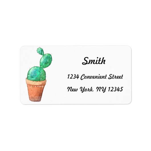 Cactus Return Address Label (Voorkant)