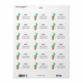 Cactus Return Address Label (Full Sheet)